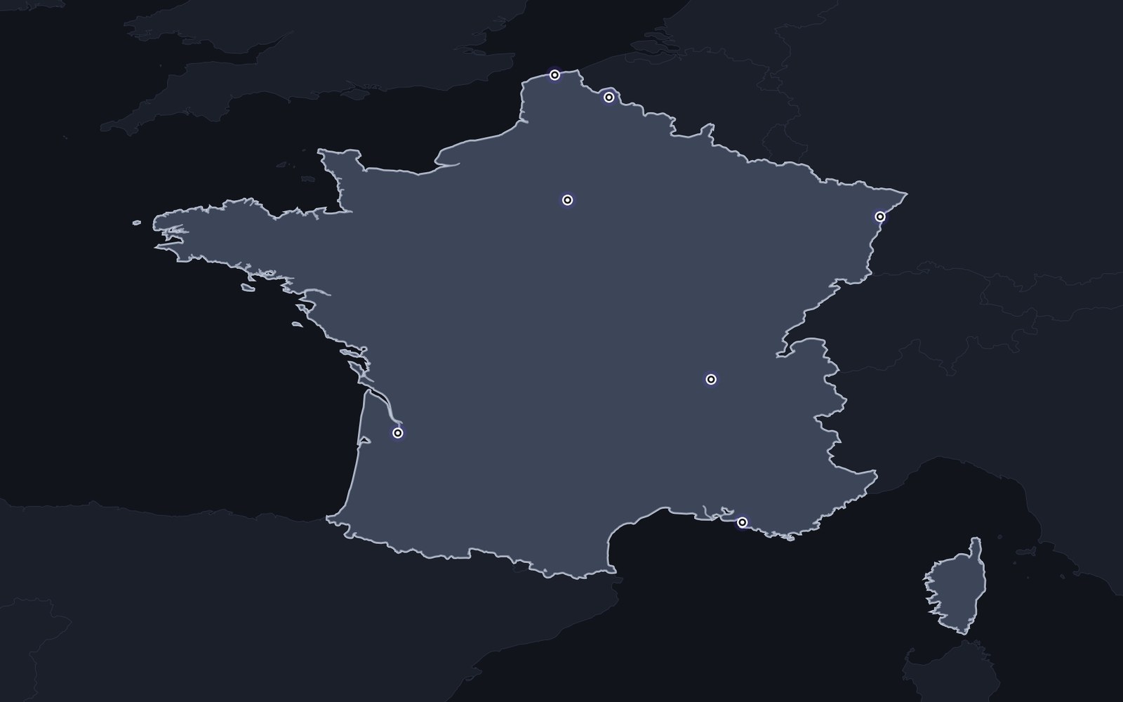 Illustrated map of France