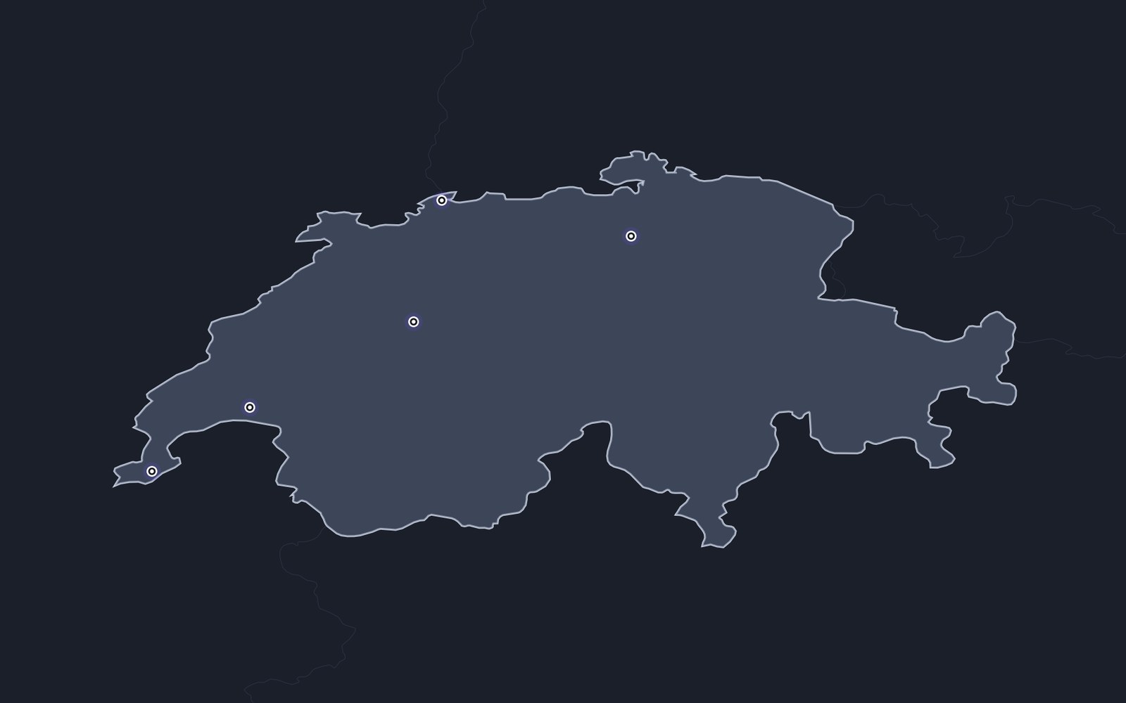 Illustrated map of Switzerland