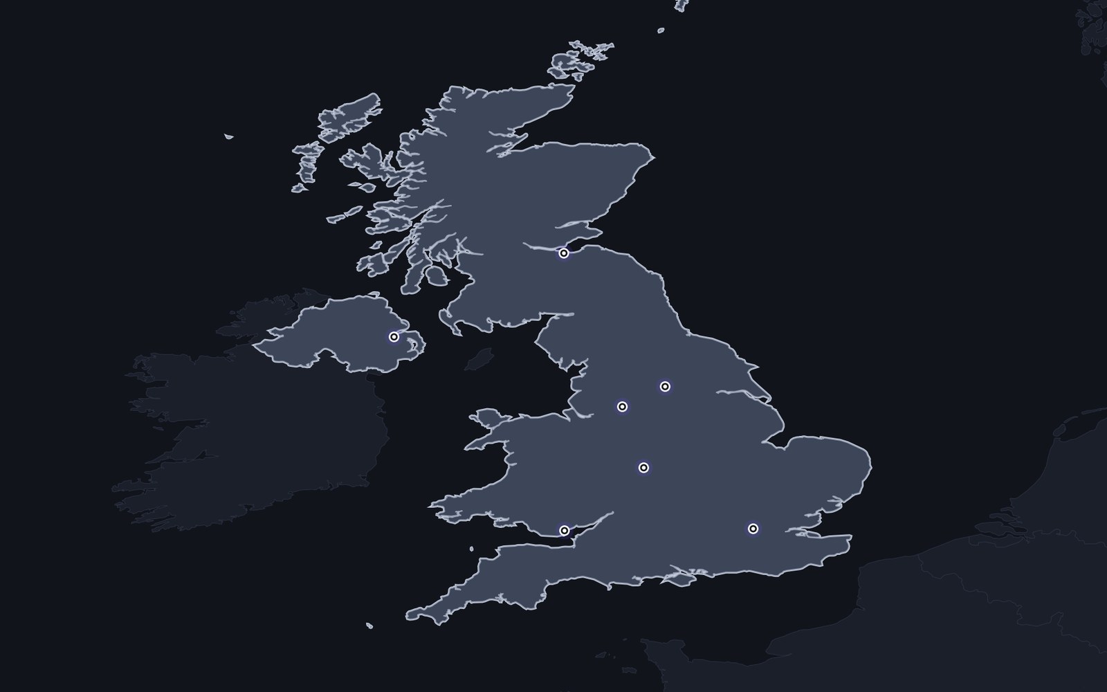 Illustrated map of the United Kingdom