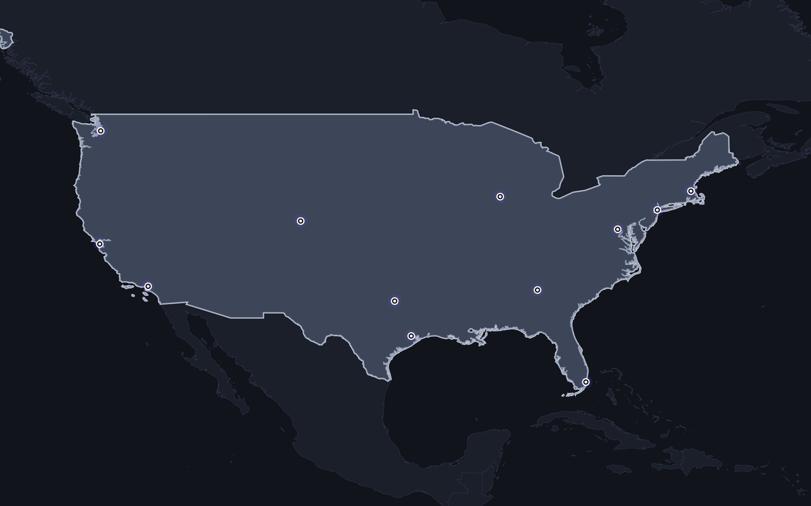 Illustrated map of the United States